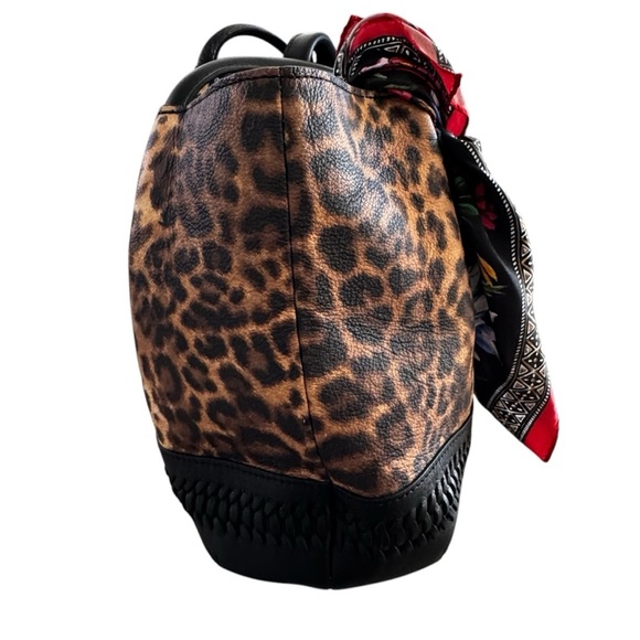 NWT Brighton RETIRED African Stories Leopard Print Tote Bag with Black A… - Picture 4 of 16